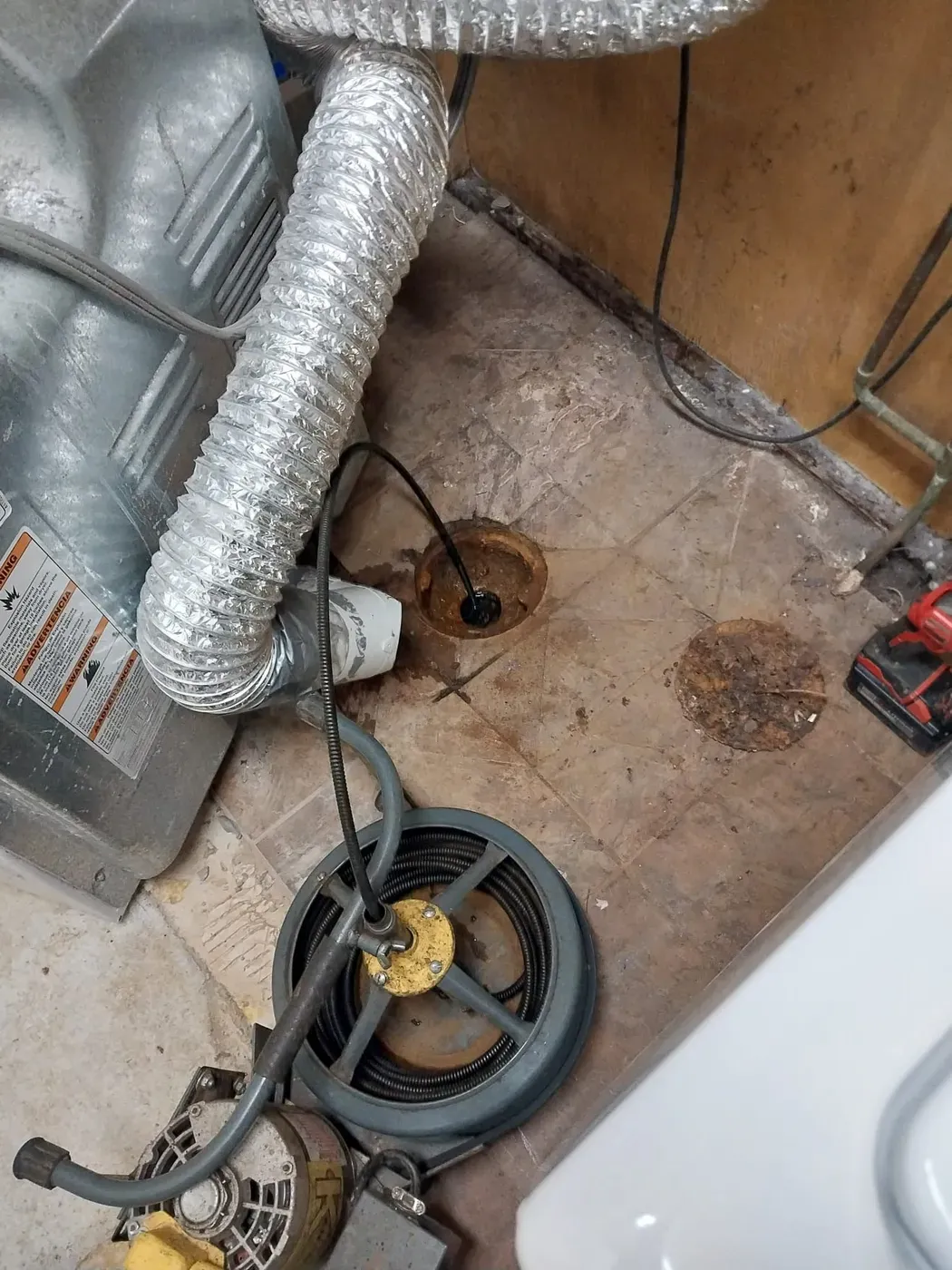Job photo: clogged floor drain in Council Bluffs