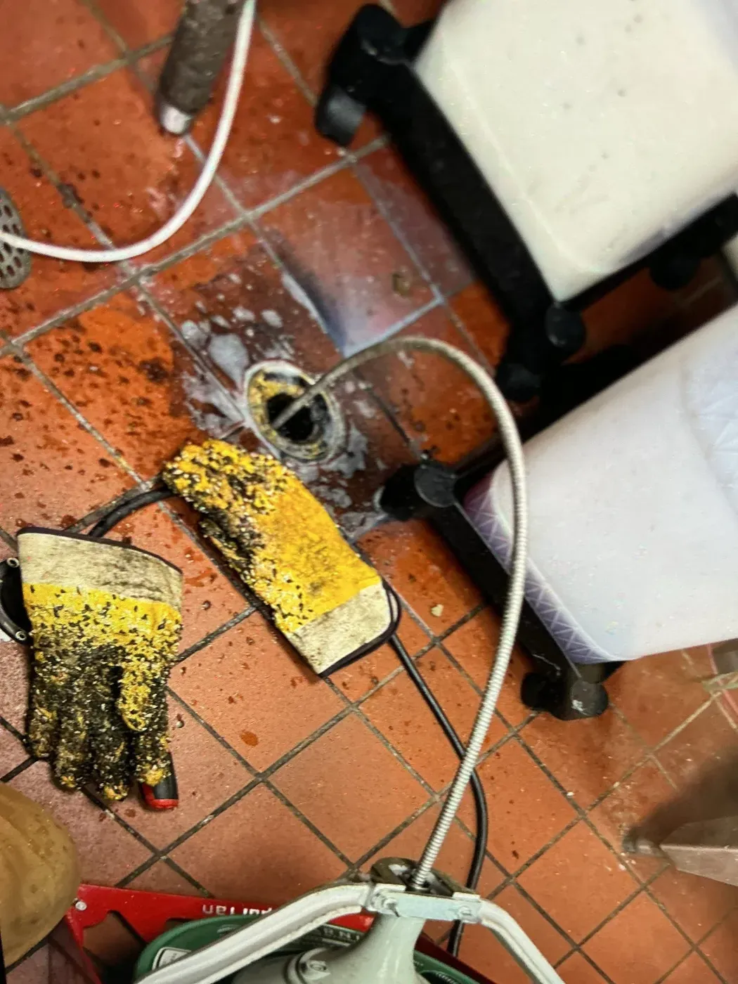 Job photo: clogged floor drain in Council Bluffs